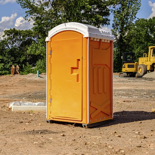 how often are the porta potties cleaned and serviced during a rental period in Morristown SD